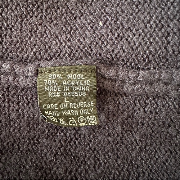 Angie Open Front Wool Blend Fringe Navy Blue Cardigan - Picture 9 of 11